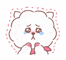 bt21 rj teary eyes about to cry sad
