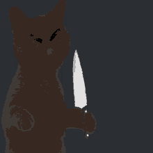 Tibbe Cat GIF - Tibbe Cat Knife GIFs