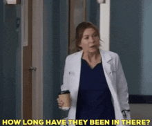 Greys Anatomy Meredith Grey GIF - Greys Anatomy Meredith Grey How Long Have They Been In There GIFs