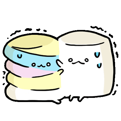 Couple Love Sticker - Couple Love Marshmallow Stickers