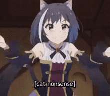 Anime Cat Gril GIF - Anime Cat Gril Shitpost GIFs