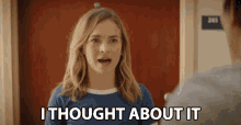 I Thought About It Britt Robertson GIF - I Thought About It Britt Robertson Melissa Henning GIFs
