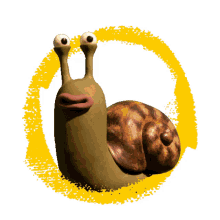 happy hello hi yay snail