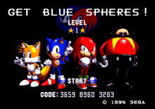 sonic the hedgehog tails knuckles and eggman are shown in a video game screen