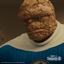 a poster for the fantastic 4 first steps shows the thing