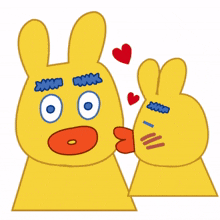 love heart couple sweet rabbit
