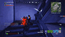 a screenshot of a video game with tilted towers in the corner
