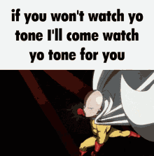One Punch Man Watch Yo Tone GIF - One Punch Man Watch Yo Tone GIFs
