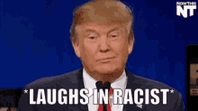 Donald Trump Laughs In Racist GIF - Donald Trump Laughs In Racist GIFs