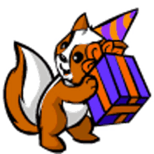 doglefox neopets gift excited whats inside