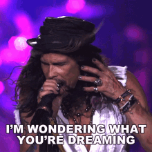 Im Wondering What Youre Dreaming Steven Tyler GIF - Im Wondering What Youre Dreaming Steven Tyler Aerosmith GIFs