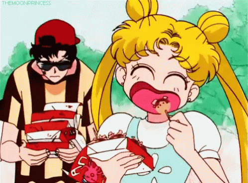 anime eating lunch