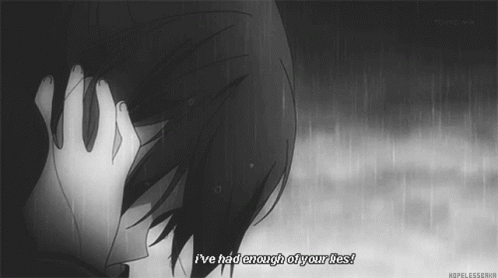 Sad, depression and anime quotes gif anime #1580279 on animesher.com