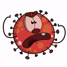 corona virus pandemic red angry