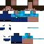 a screenshot of a minecraft skin of a man in a blue shirt .