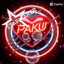 a star maker logo with a heart surrounded by bubbles