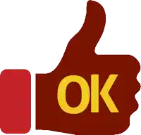 a red thumbs up sign that says ebenezer on it