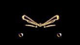 a drawing of a lightning bolt with a pair of yellow earrings