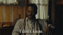 I Dont Know Royal GIF - I Dont Know Royal The Underground Railroad GIFs