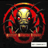 a picture of an ant with the words rayap bawah tanah written on it