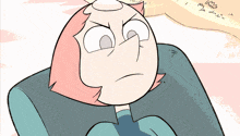 a cartoon drawing of a woman with a pearl in her hair