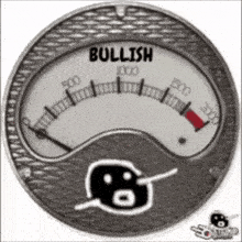 a bullish gauge with a smiley face on the bottom