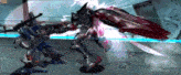 a video game where two robots are fighting each other