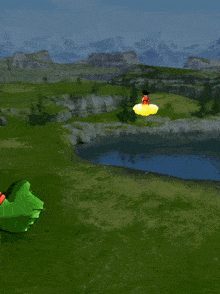 a cartoon of piccolo and goku fighting each other