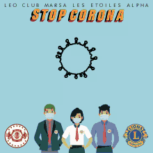 Leo Club Stop Corona GIF - Leo Club Stop Corona Face Mask GIFs