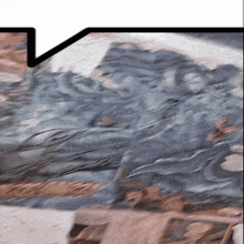 a painting with a speech bubble in the middle
