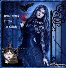 blingee gothic goth girl