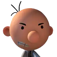 a cartoon character with an angry face and a big nose