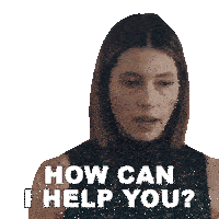 a woman is asking how can i help you with her eyes closed