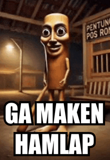 a picture of a cartoon character with the words ga maken hamlap
