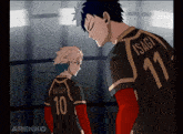 kaiser and isagi standing next to each other