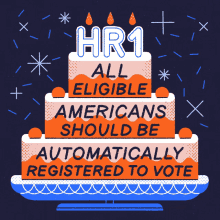 All Eligible Americans Should Be Automatically Registered To Vote Birthday Cake GIF - All Eligible Americans Should Be Automatically Registered To Vote Birthday Cake Candles GIFs