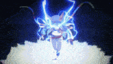 a drawing of a person with lightning coming out of their eyes