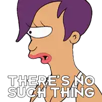 a cartoon of a woman with purple hair and the words there 's no such thing