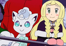 a girl and a cat are sitting next to each other and smiling