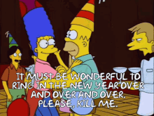 Marge Simpson New Year Celebration Every Day GIF
