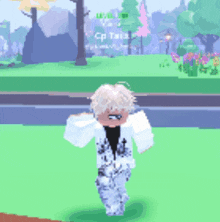 a person in a video game with the name cp tails on the bottom right