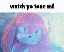 Sonic Knuckles Watch Yo Tone Mf GIF - Sonic Knuckles Watch Yo Tone Mf GIFs