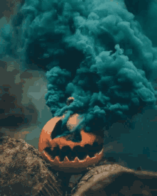 halloween pumpkin smoke