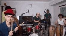 The Consouls The Consouls Band Playing Mii Plaza Music GIF - The Consouls The Consouls Band Playing Mii Plaza Music Musicians Playing GIFs