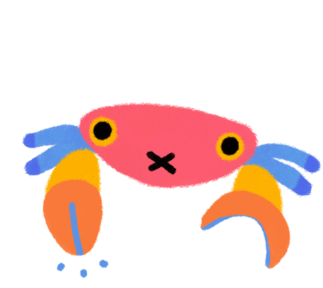 Scary Crab Crab Claws Sticker - Scary Crab Crab Claws Coming After You Stickers