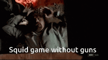 a squid game without guns is being played on a screen