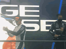 George Russell Podium GIF
