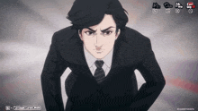a man in a suit and tie is standing in front of a screen that says ' repeat cursor mode '