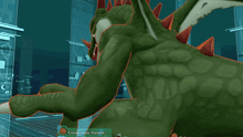 a cartoon dragon with its mouth open and teeth showing