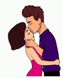 Romantic Kiss Animation GIFs | Tenor